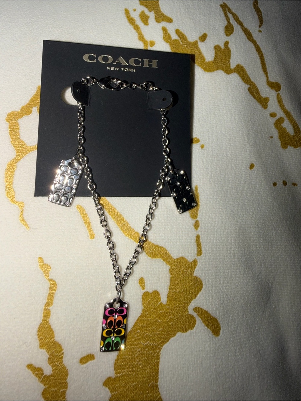 COACH Signature Pendant Crystal Bracelet - Picture 2 of 3